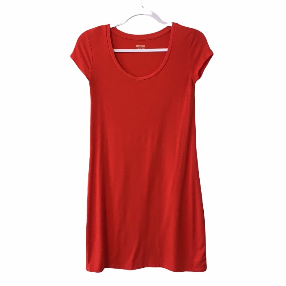 Mossimo Orange Short Sleeve Scoop Neck T- Shirt Basic Dress Size Extra Small